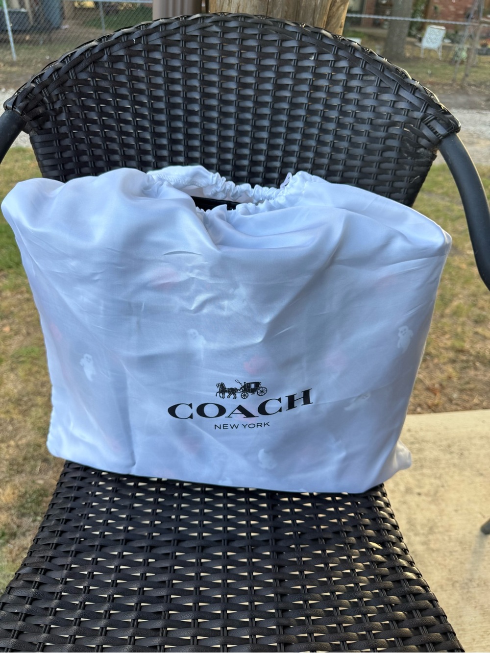 Coach Brown Halloween Ghost & Pumpkin Tote with Black Handles - Picture 13 of 13
